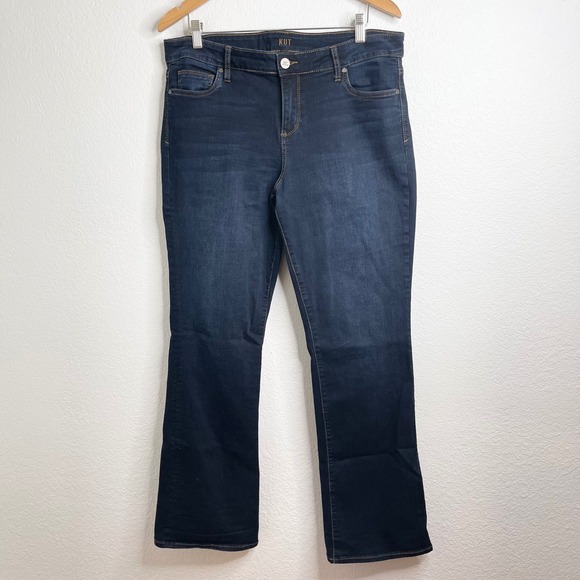 Kut from the Kloth Denim - Kut from the Kloth Baby Bootcut Jeans Dark Wash Stretch Denim Womens Size 14S